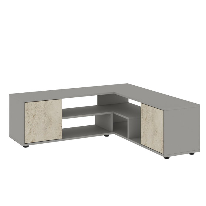 Hanah Home Soporte de TV Gris y Travertino Hanah Home Soporte de TV Gris y Travertino